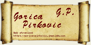 Gorica Pirković vizit kartica